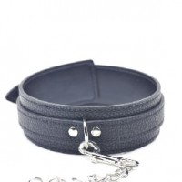 Collar with Lead/Leash Bondage Black